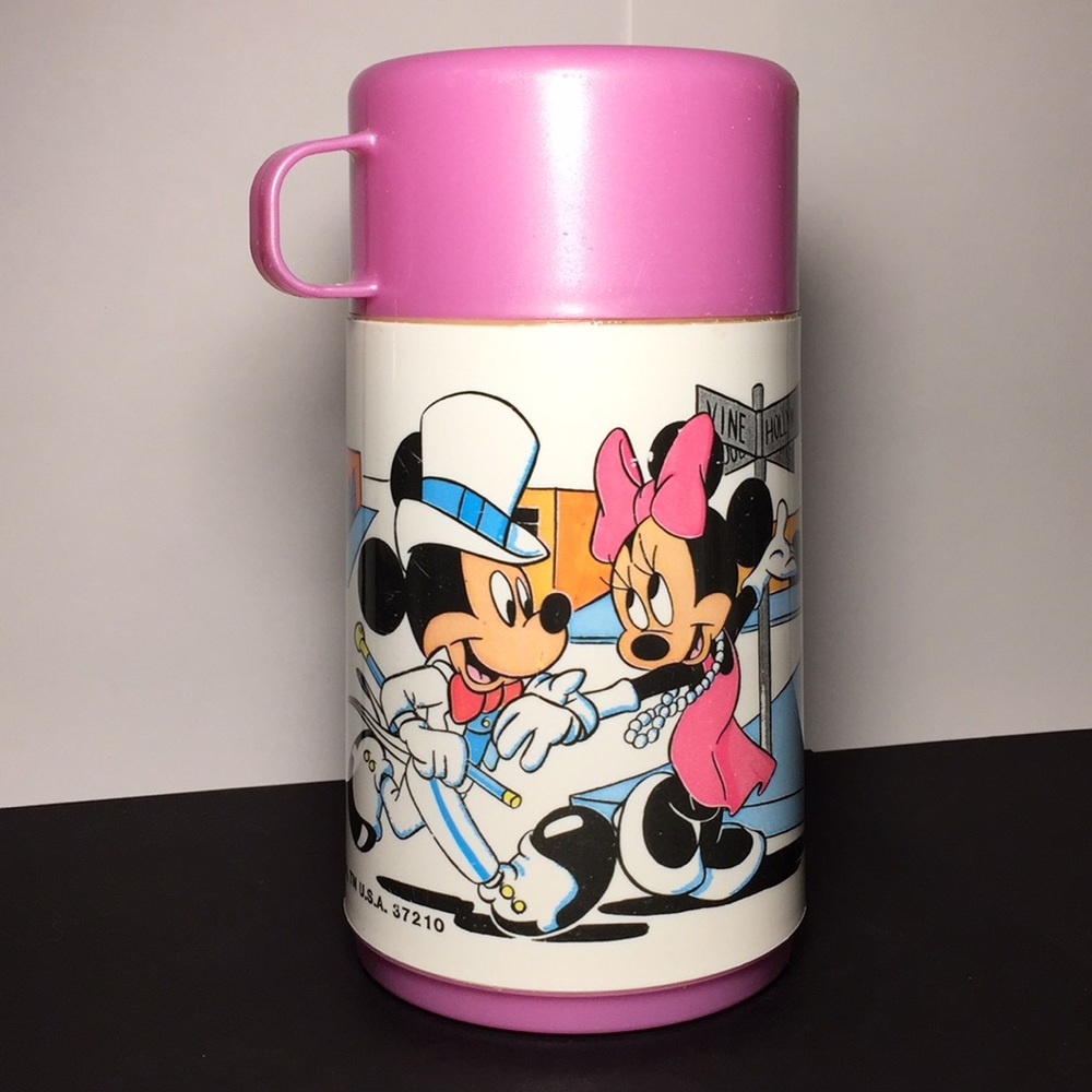 Vintage Mickey & Minnie Thermos Bottle